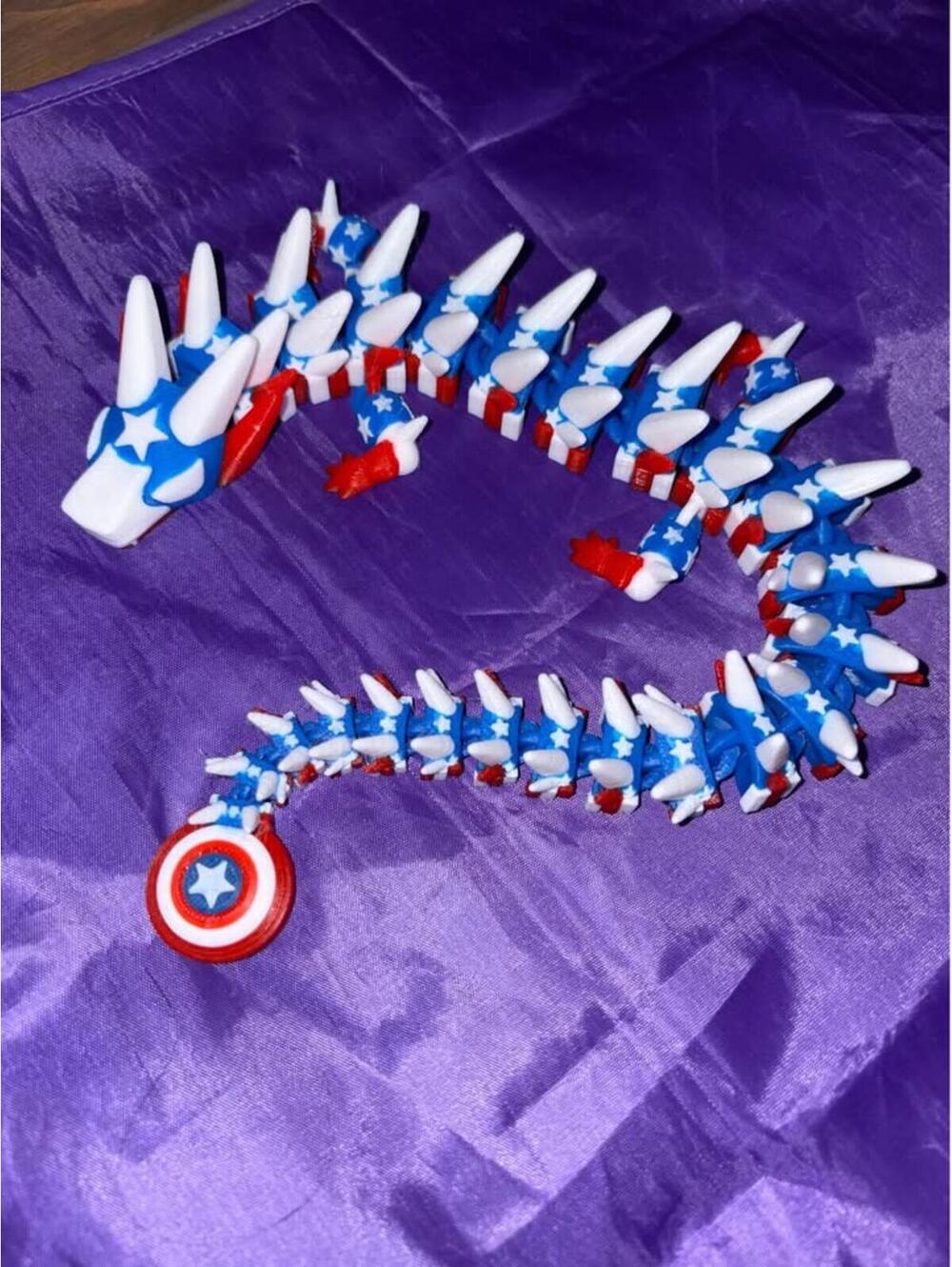 3d printed captain america dragon